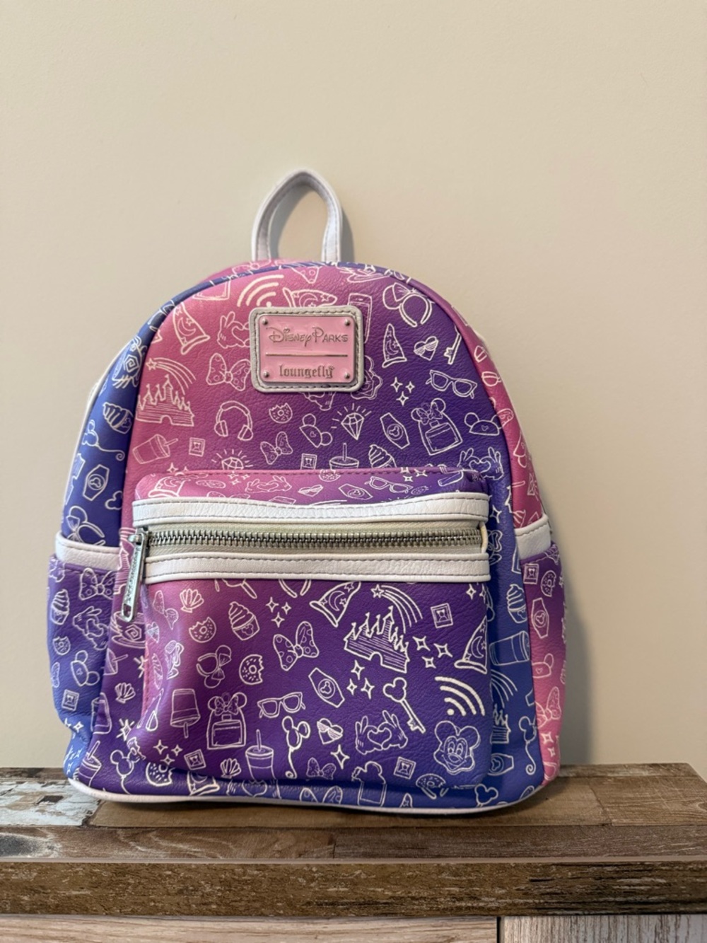 Loungefly Ombre Pink to Purple Disney Parks Mini Backpack